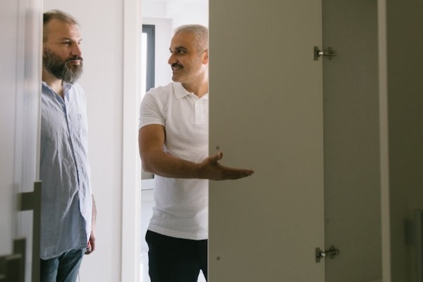 Landlord showing property